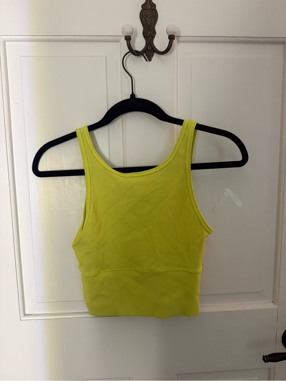 Lululemon Cropped Racerback Tank Top - Neon yellow